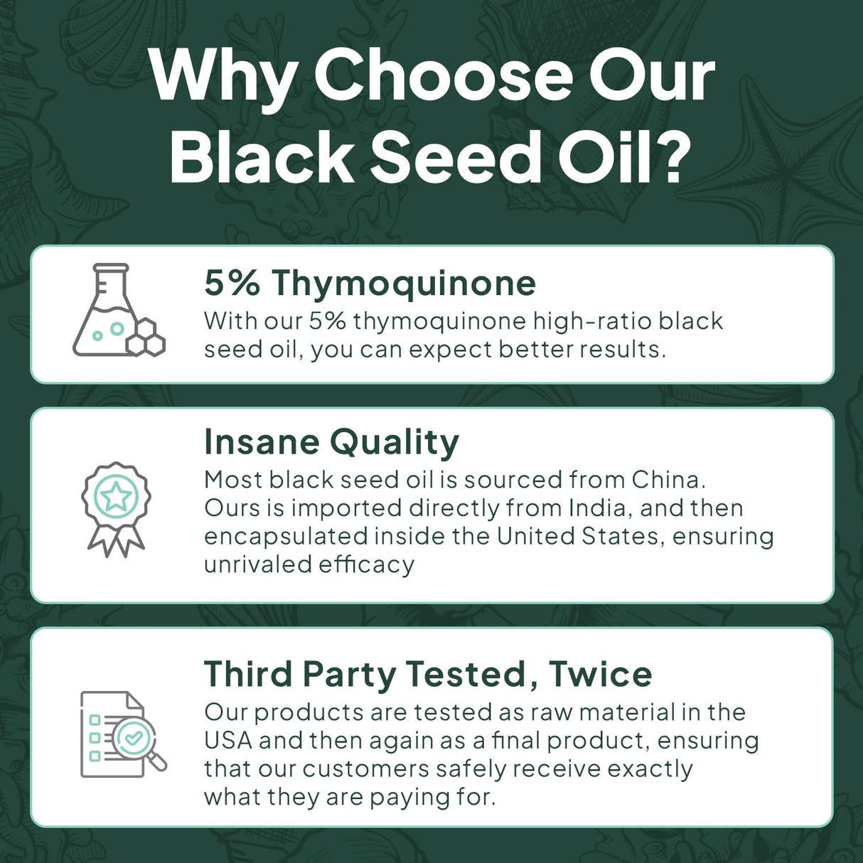 Ocean Cold-Pressed Black Seed Oil - 150ml Natural Health Supplement for Holistic Wellness