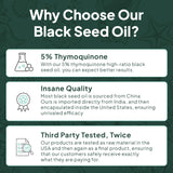 Ocean Black Seed Oil Supplement - 1000mg Çörek Otu Yağı Capsules, 60 Count (1+1 Free) - Natural Health Support