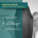 Bioxcin Keratin & Argan Repair Shampoo for Damaged Hair - 10.14 fl oz