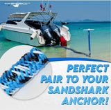 Cabo de amarre elástico de 7 a 14 pies, cabo de ancla, de Sandshark – Solución de amarre perfecta para barcos y motos acuáticas
