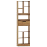 71inch Tall Freestanding Bookcase with Drawer 10-Cube Storage Organizer