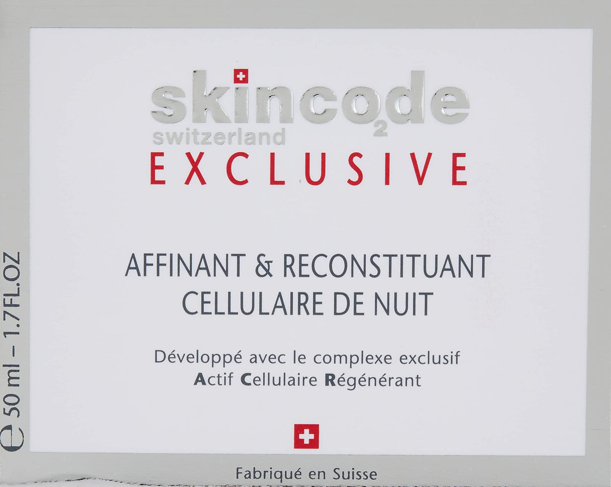 Skincode Cellular Night Refine and Repair Night Cream with Retinyl Palmitate and Hyaluronic Acid - Anti-Aging, Hydrating Night Cream for Fine Lines and Wrinkles