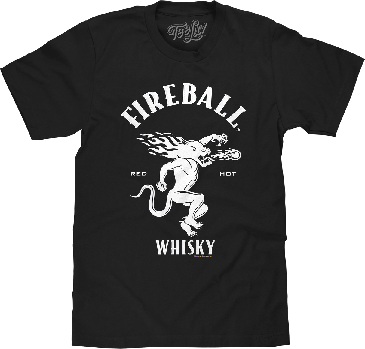 Where's The Fireball Whisky WTF Dragon Mascot T-Shirt - Black