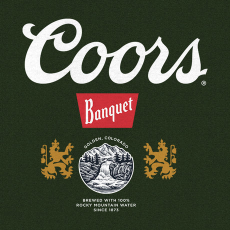Coors Banquet Double Sided Long Sleeve Beer Logo T-Shirt - Forest Green