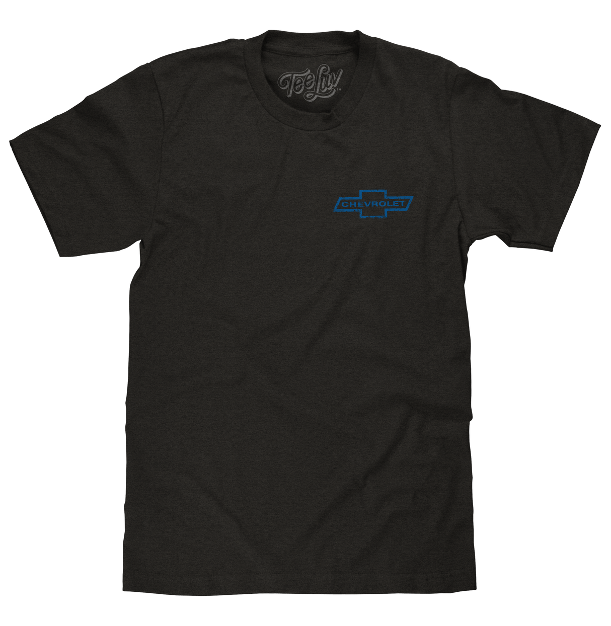 Faded Chevrolet 72 Camaro Front and Back Print T-Shirt - Vintage Black