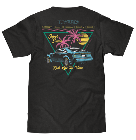Toyota Supra Double Sided 80s Graphic T-Shirt - Black