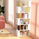Modern Living Room Furniture Set (Bookcase + Coffee Table + End Table + Accent Chair)