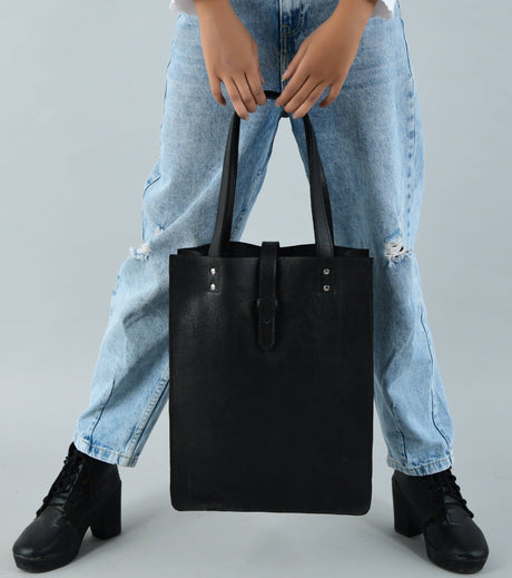 Bolso de cuero Ebony Elegance