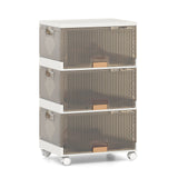 Contenedores de almacenamiento apilables de 3/4/5/6 cubos con ruedas desmontables