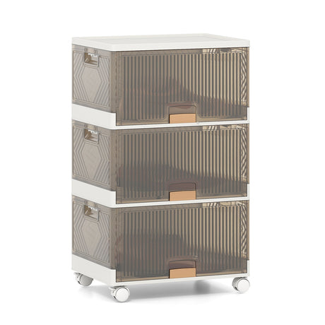 Contenedores de almacenamiento apilables de 3/4/5/6 cubos con ruedas desmontables
