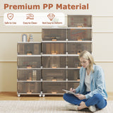 Contenedores de almacenamiento apilables de 3/4/5/6 cubos con ruedas desmontables