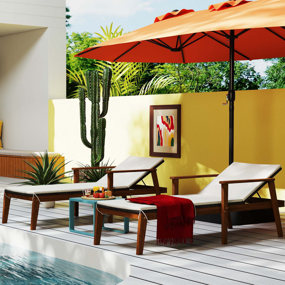 Juego de relajación exterior de 7 piezas - Juego completo para patio