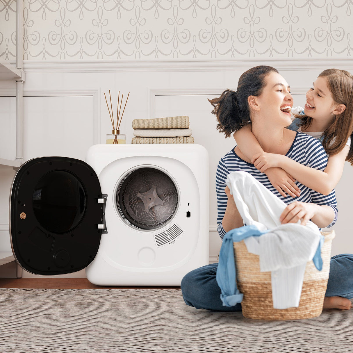 Secadora de ropa portátil Máquina de secado compacta Secadora de ropa eléctrica de 800W