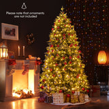 Árbol de Navidad Artificial de 1.5 m con Bisagras, 11 Modos de Iluminación y Control Remoto