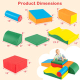 7 piezas de juguetes de escalada para niños pequeños con espuma EPE y cuero de PU extraíble