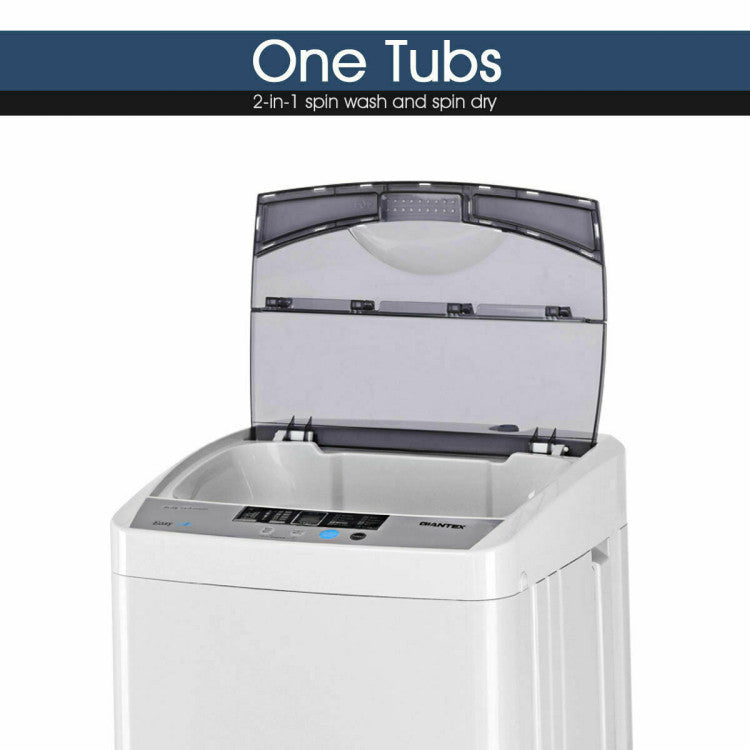 Lavadora de 12 lb totalmente automática con 10 configuraciones