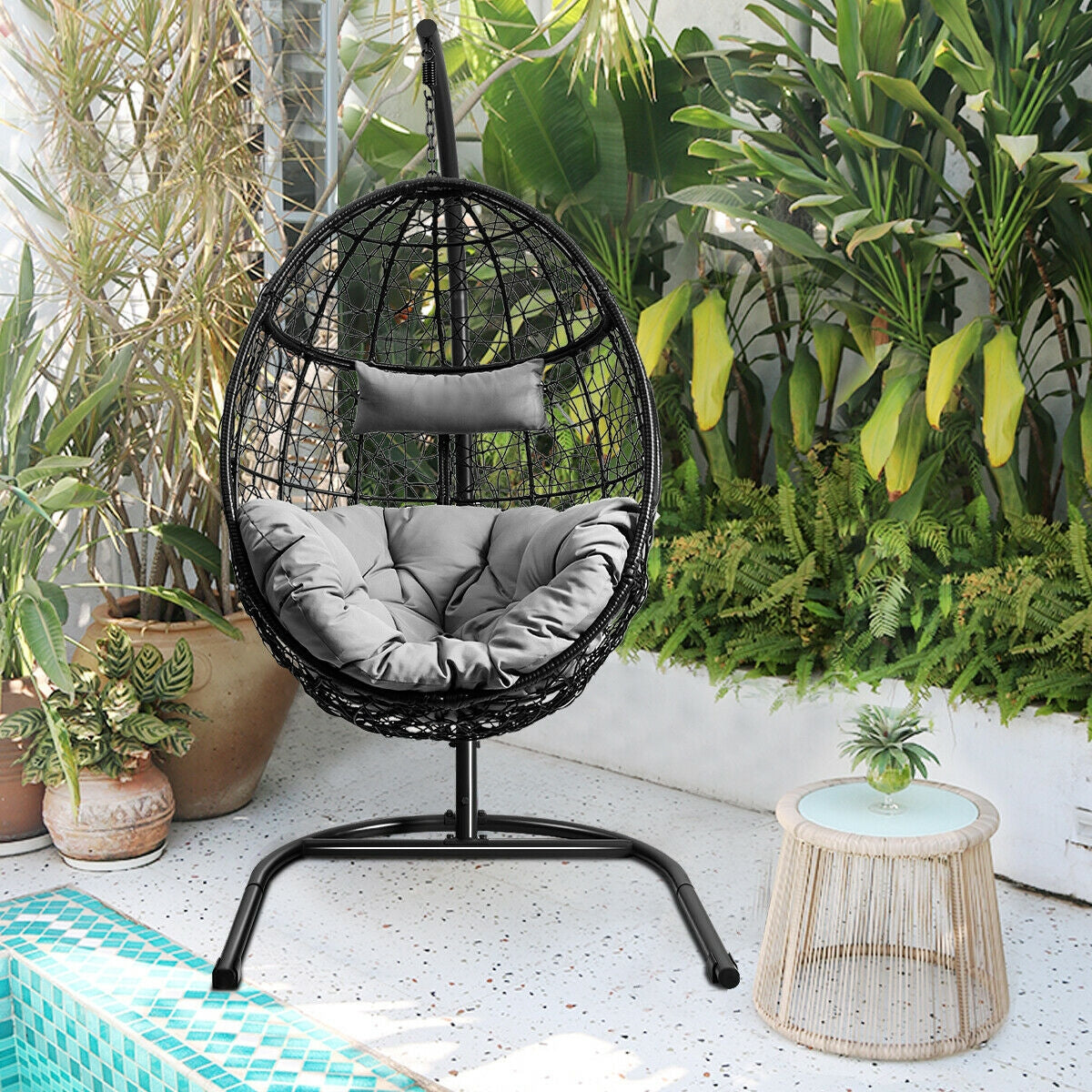 Sillón Colgante Acolchado con Soporte