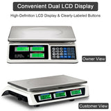 Balanza electrónica de cálculo de precios de 66 lb con pantalla LCD