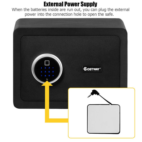 Caja de seguridad de 2 capas con luz LED interior