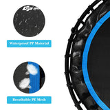 Trampolín de fitness plegable de 40 pulgadas con bandas de resistencia para el hogar ajustable