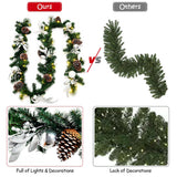 Guirnalda artificial preiluminada de Navidad de 9 pies con luces LED