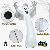 Fantasma espeluznante inflable de Halloween de 12 pies con soplador y luces LED