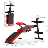 Banco de abdominales ajustable con monitor LCD