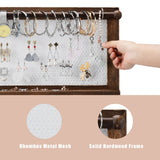 Expositor de joyas de pared con barra extraíble para pulseras