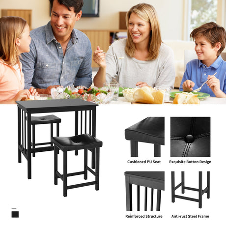 Juego de comedor moderno de 3 piezas a la altura de la encimera