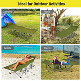 Catres Plegables de Camping con Bolsillo Lateral y Reposacabezas Desmontable