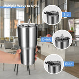 Taza de viaje de acero inoxidable de doble pared