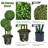 Árbol topiario artificial de bola triple de 36 pulgadas para interiores y exteriores