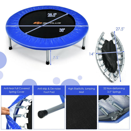 Trampolín plegable portátil mini de 38 pulgadas
