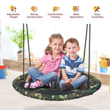 Columpio de árbol platillo volador de 40 pulgadas para exteriores con cuerdas ajustables, regalo para niños