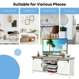 TV Stand Media Center Console Cabinet with Sliding Barn Door