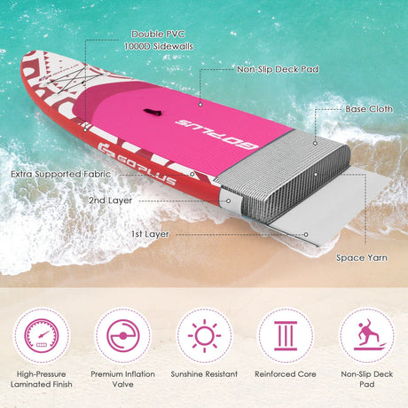 Tabla de paddle hinchable y ajustable de 3,23 m con bolsa de transporte