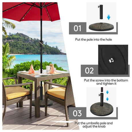 Soporte de base para sombrilla de patio de 27 lb