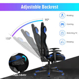 Silla Gaming Giratoria Ajustable con Luces LED y Mando a Distancia