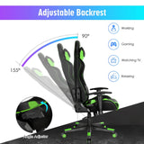 Silla Gaming Giratoria Ajustable con Luces LED y Mando a Distancia