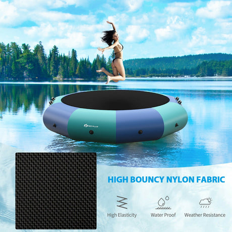 Trampolín Hinchable de Agua de 12 Pies con Borde Acolchado