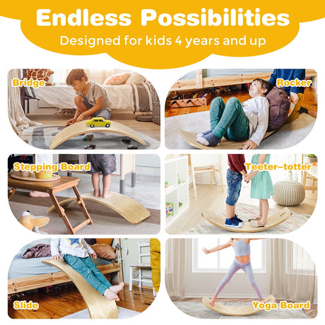 Tabla de equilibrio de 30 cm para entrenamiento de equilibrio - Natural