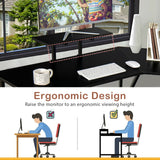 Mesa de escritorio para ordenador en forma de L reversible de 88,5 pulgadas con soporte para monitor
