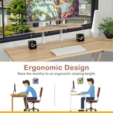 Mesa de escritorio para ordenador en forma de L reversible de 88,5 pulgadas con soporte para monitor