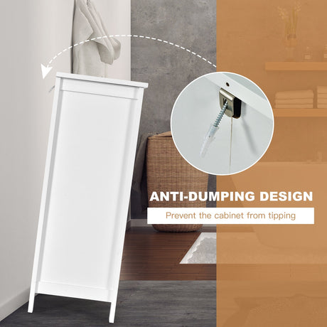 Organizador de almacenamiento de pie para baño de 2 puertas con ahorro de espacio
