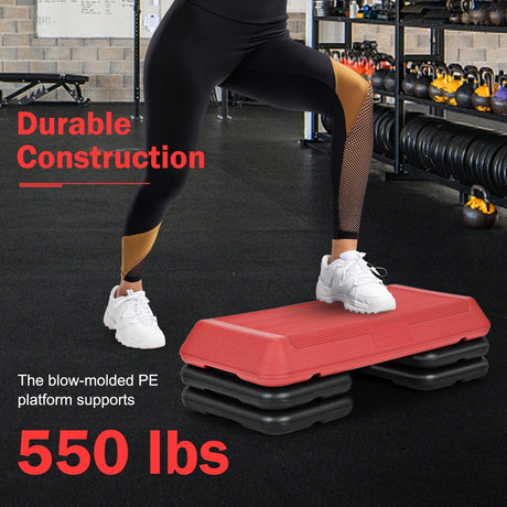 Plataforma de ejercicios aeróbicos ajustable de 29 pulgadas