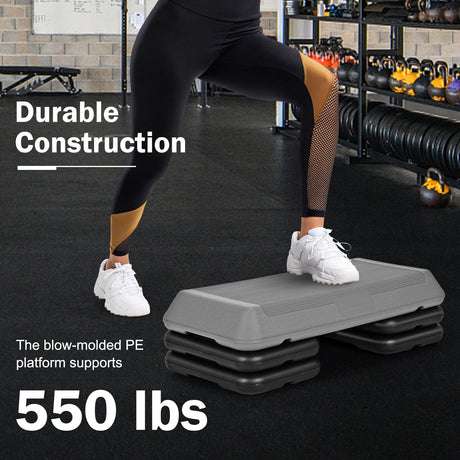 Plataforma de ejercicios aeróbicos ajustable de 29 pulgadas