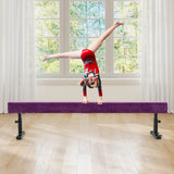 Viga de equilibrio de gimnasia alta y baja de 2,28 metros con 3 alturas - Morado