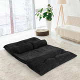 Sofá cama reclinable de 6 posiciones con 2 almohadas