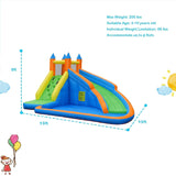 Casa de rebote con tobogán inflable acuático para niños con bolsa de transporte y soplador de 480W