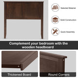 Cabecero de panel plano de madera maciza para cama individual